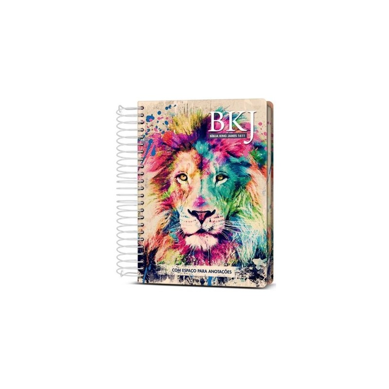 BÍBLIA KING JAMES 1611 ANOTE- LION COLORS