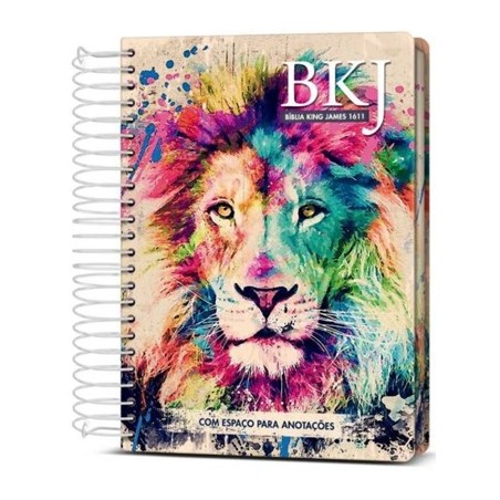 BÍBLIA KING JAMES 1611 ANOTE- LION COLORS