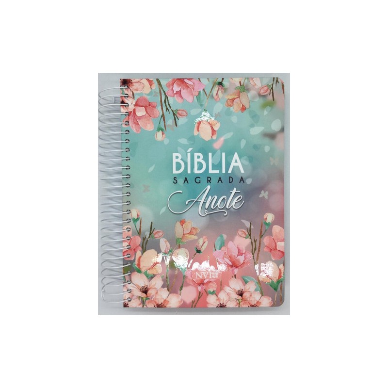 Bíblia Sagrada NVI Anote Magnolia Espiral Feminina