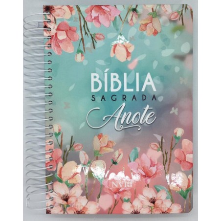 Bíblia Sagrada NVI Anote Magnolia Espiral Feminina