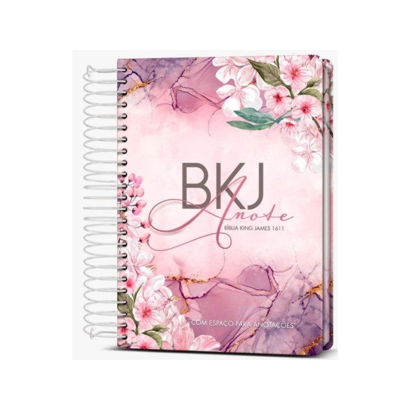 Bíblia King James 1611 Anote  Purple Flower