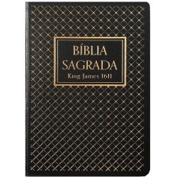 BÍBLIA KING JAMES 1611 - SEMI LUXO - PRETA