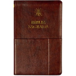 Bíblia Sagrada ACF slim - Capa couro-soft castanha c/ bolso