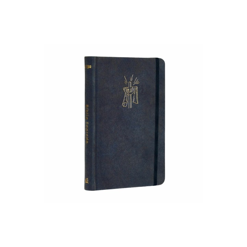 Bíblia NVI Slim - Capa Dura Azul Cruz Dourada