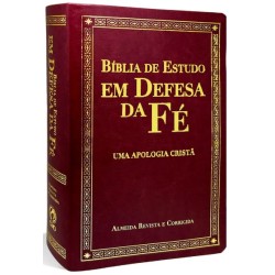 Bíblia de estudo em defesa da fé - vinho