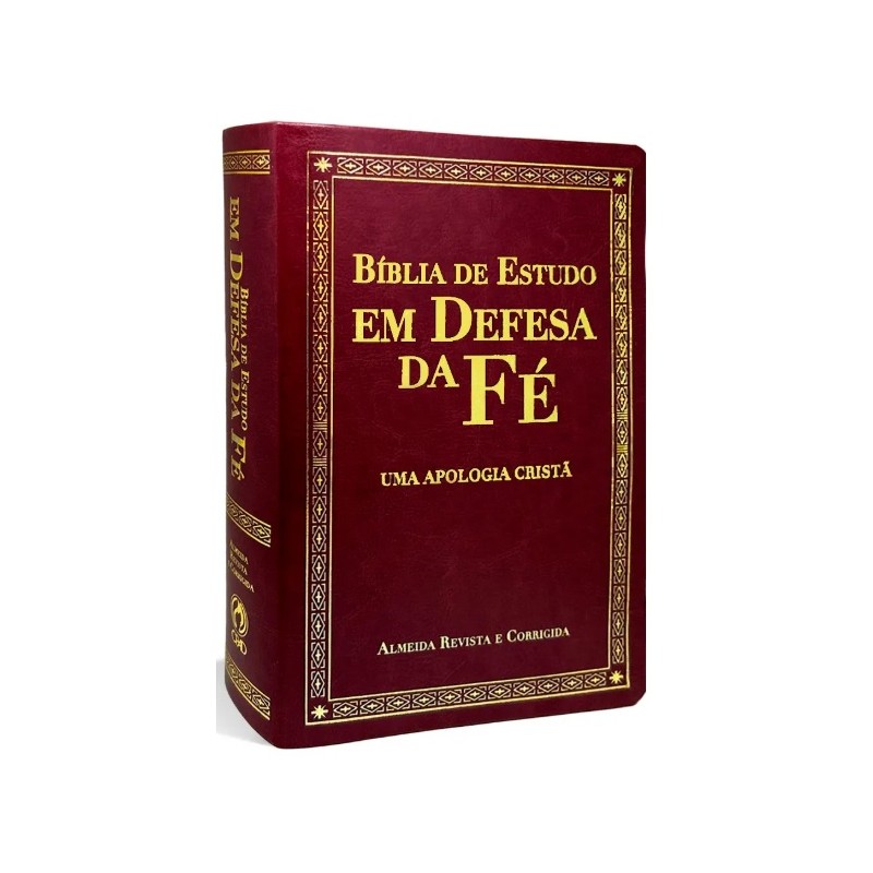 Bíblia de estudo em defesa da fé - vinho