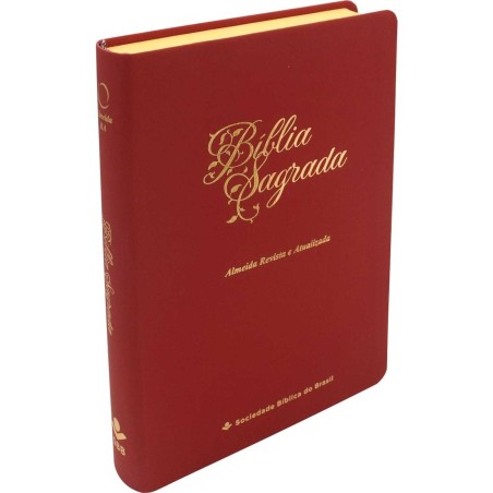 Biblia Sagrada (ARA) Letra Gigante - Linha Ouro Vermelha