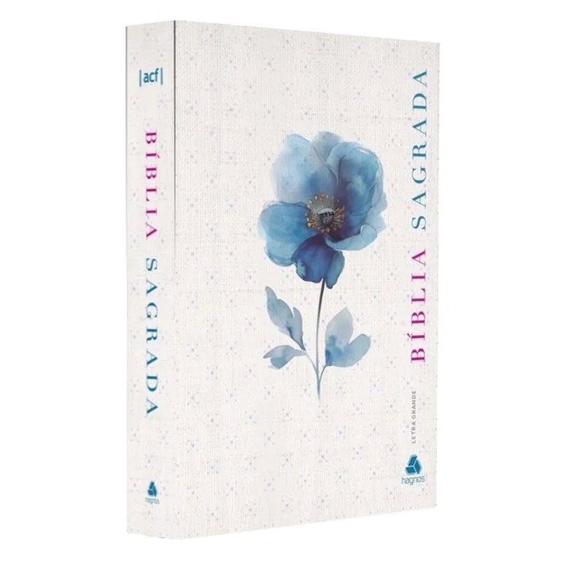 Bíblia Sagrada - ACF - letra grande capa dura - Flor azul Bíblia Sagrada - ACF - letra grande capa dura - Flor azul