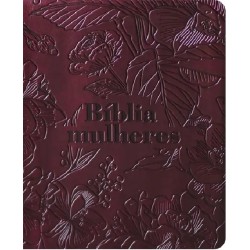 Bíblia Mulheres NVT - Uma Coluna - Vinho Floral
