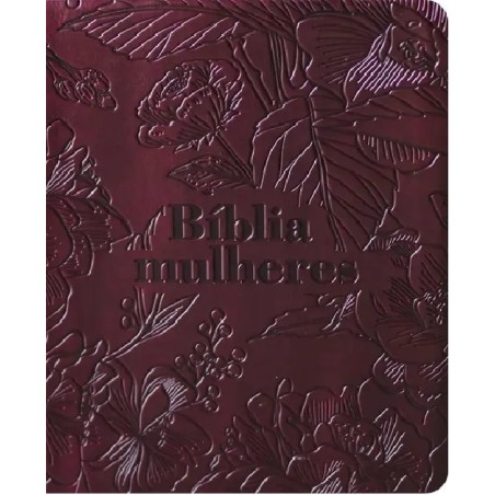 Bíblia Mulheres NVT - Uma Coluna - Vinho Floral