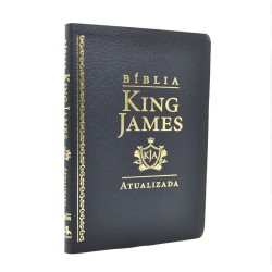 BÍBLIA KING JAMES ATUALIZADA KJA - SLIM - MÉDIA LUXO PRETA