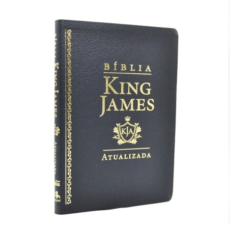 BÍBLIA KING JAMES ATUALIZADA KJA - SLIM - MÉDIA LUXO PRETA