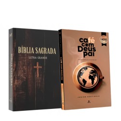 Pack Café com Deus Pai 2025 + Bíblia Sagrada ACF - LG Caminho da cruz