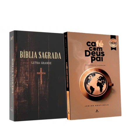 Pack Café com Deus Pai 2025 + Bíblia Sagrada ACF - LG Caminho da cruz