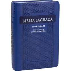 BÍBLIA RC GIGANTE LETRAS A VERMELHO ÍNDICE DIGITAL - AZUL