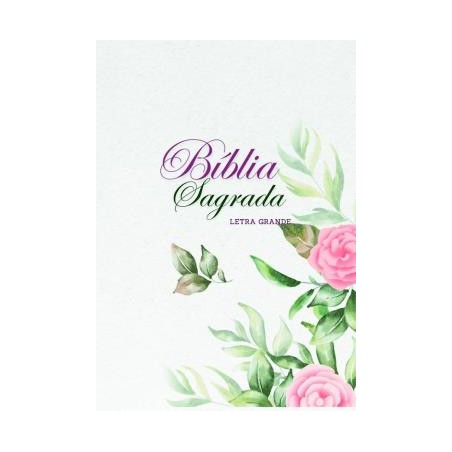 Biblia Sagrada Nvi - Letra Grande Floresça em Jesus