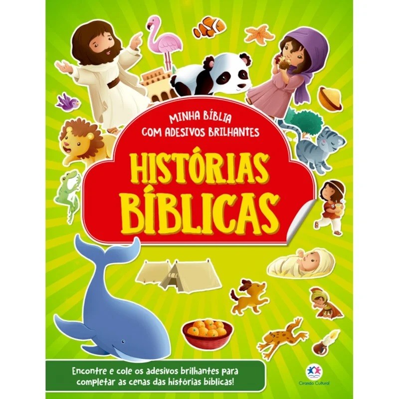Livro Adesivos Histórias bíblicas - com adesivos brilhantes Livro Adesivos Histórias bíblicas - com adesivos brilhantes