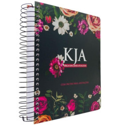 Bíblia Kja Para Anotações - Espiral Floral Pink