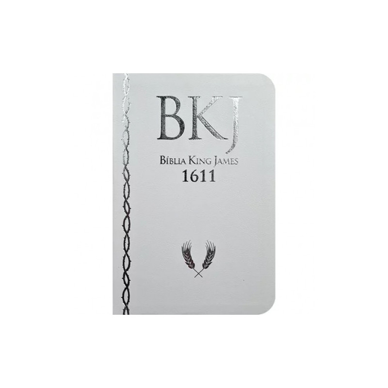 Bíblia King James 1611 - ampliada - letra gigante - capa ultra-fina - luxo branca