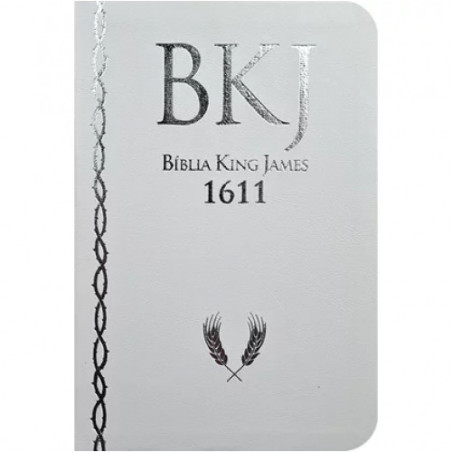 Bíblia King James 1611 - ampliada - letra gigante - capa ultra-fina - luxo branca