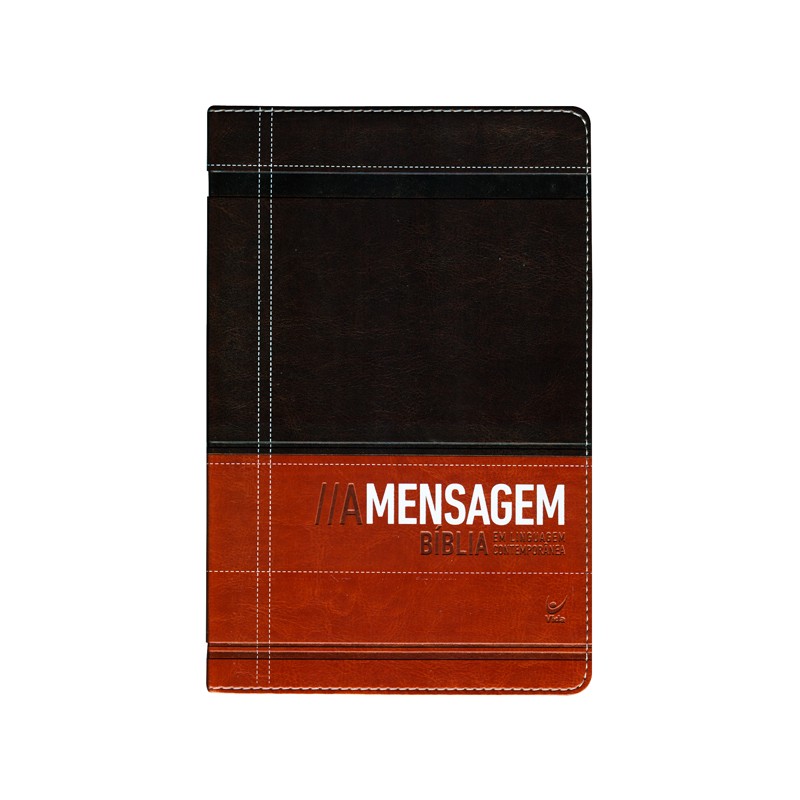 Bíblia A Mensagem em linguagem contemporânea - capa castanha e café Bíblia A Mensagem em linguagem contemporânea - capa castanha e café