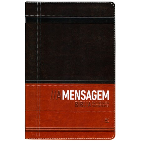 Bíblia A Mensagem em linguagem contemporânea - capa castanha e café