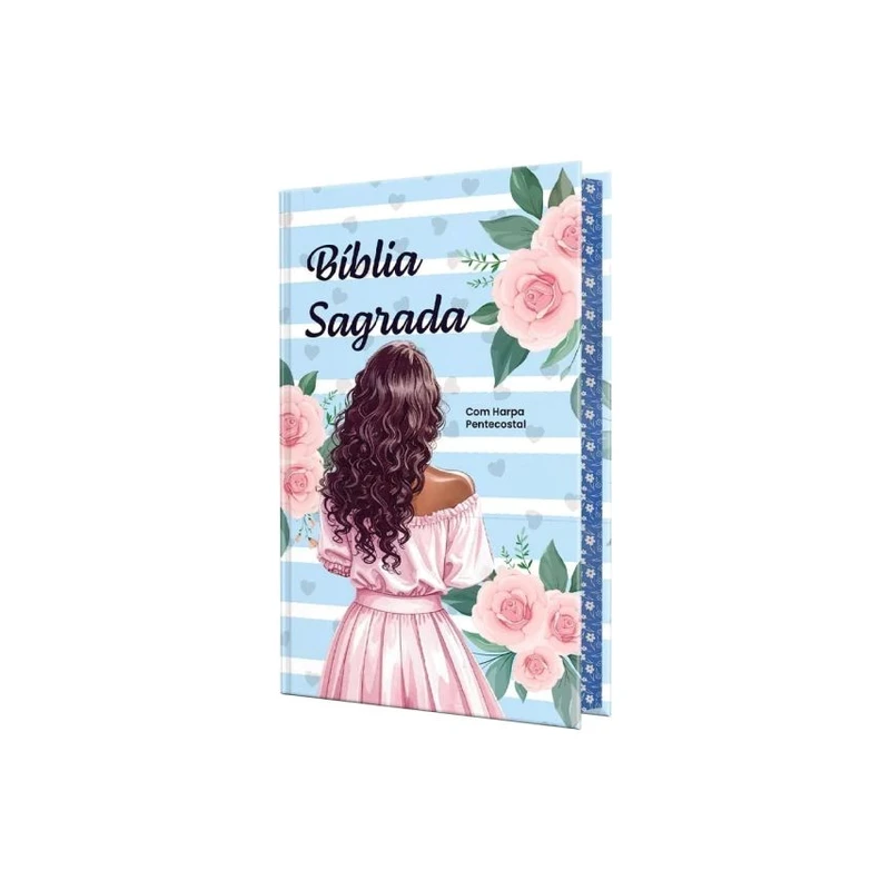 BIBLIA SAGRADA NVA - LETRA GIGANTE PPM FULL COLOR - CAPA DURA - MENINA AZUL