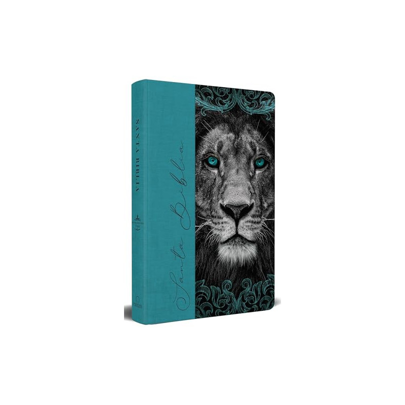 SANTA BIBLIA CAPA LEAO AZUL