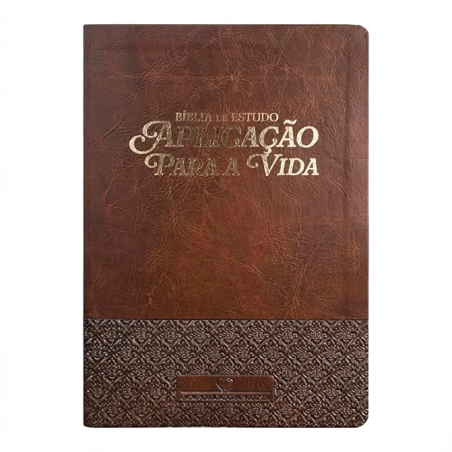 BIBLIA DE ESTUDO APLICAÇAO PARA A VIDA - CAPA LUXO CASTANHA