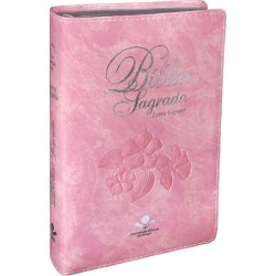 Bíblia Sagrada Letra Gigante - Rosa