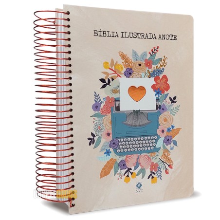 Bíblia Ilustrada Anote Florescer - NVT