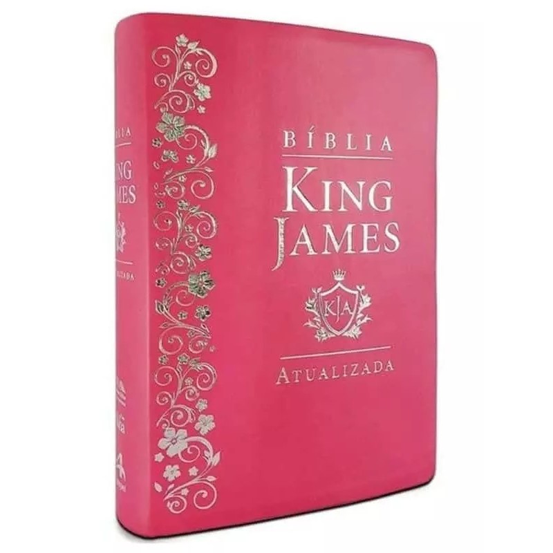 Bíblia King James Atualizada de estudo capa luxo pink Bíblia King James Atualizada de estudo capa luxo pink