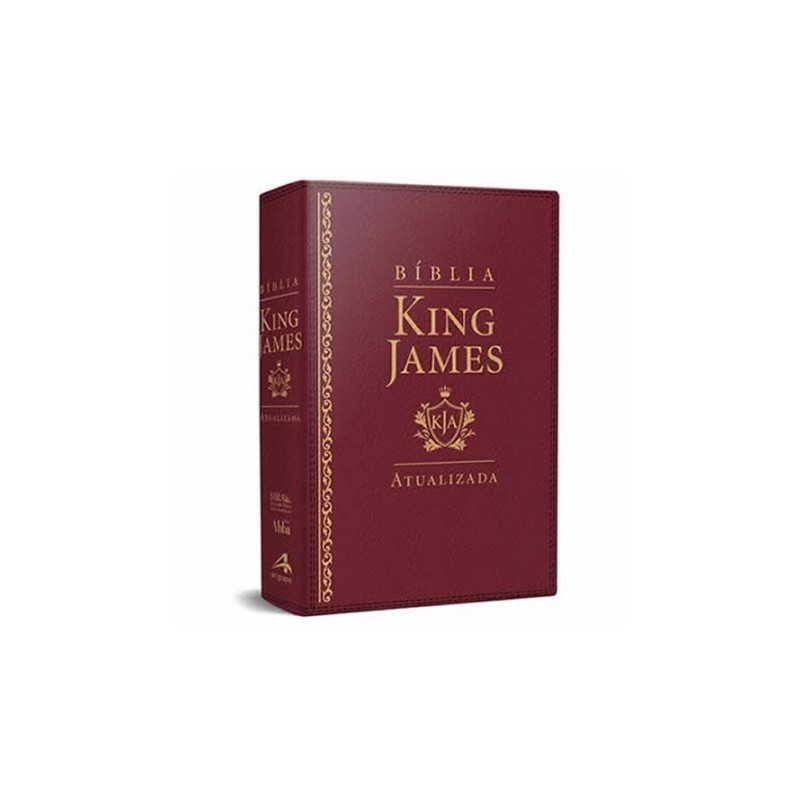Bíblia King James Atualizada Estudo Letra Grande Vinho