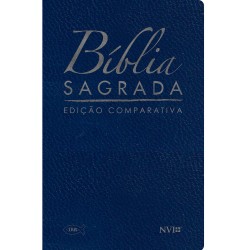 Bíblia Sagrada Comparativa Extra Gigante - Capa Luxo Azul