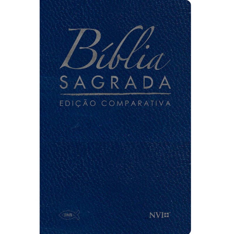 Bíblia Sagrada Comparativa Extra Gigante - Capa Luxo Azul