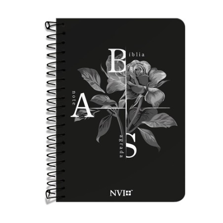 Bíblia Anote NVI grande - Flor de Inverno