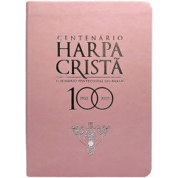 Harpa Cristã Centenário Grande Luxo Rosa Blush