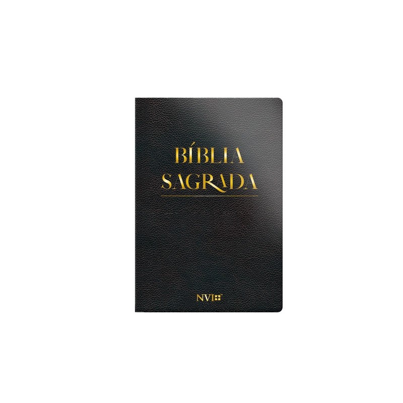 Bíblia NVI Slim semi luxo PU - Preta