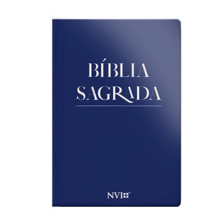 Bíblia NVI Slim semi luxo PU - Azul