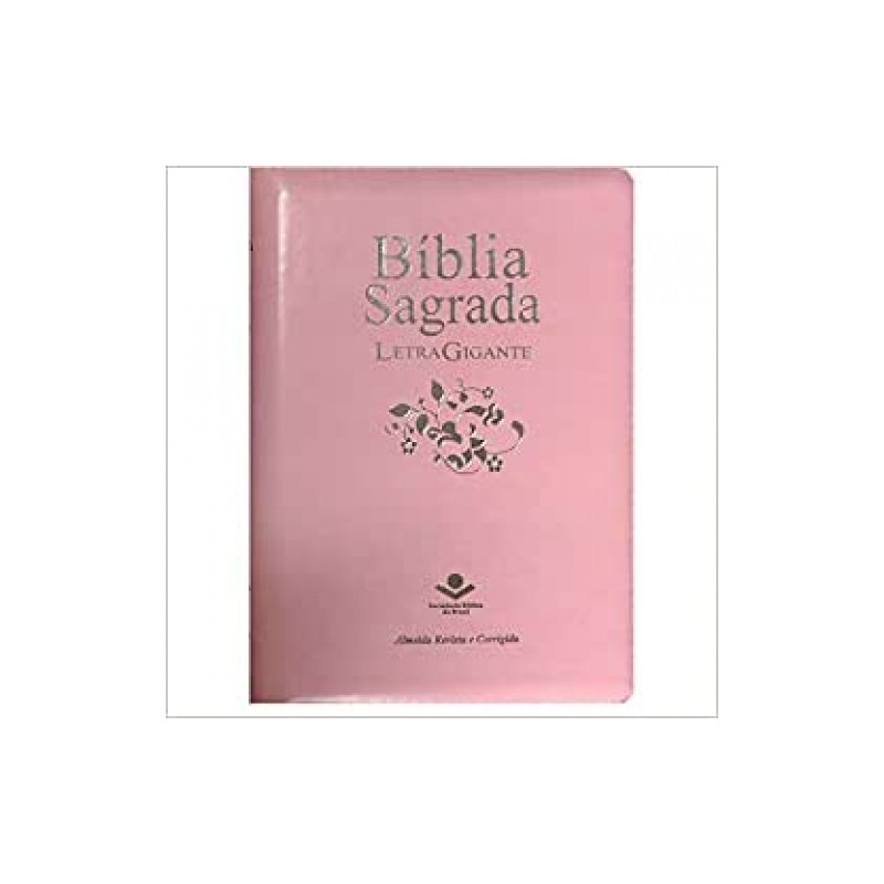 Bíblia Letra Gigante Índice e Zíper - RC - Rosa