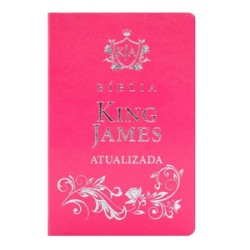 Bíblia King James Atualizada - capa luxo - rosa