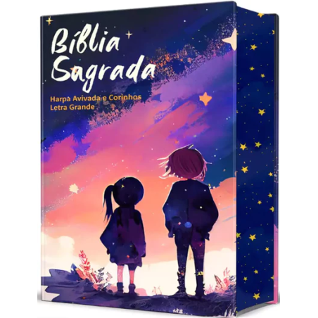 Bíblia Sagrada Infantil RC Letra Grande - Céu Estrelado