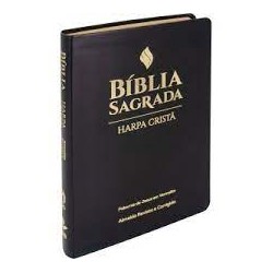 Bíblia Sagrada Letra Grande, Edição com Letras Vermelhas e Harpa Cristã