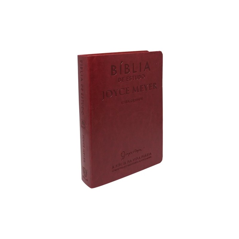 Bíblia de estudo Joyce Meyer letra grande - capa luxo vermelho