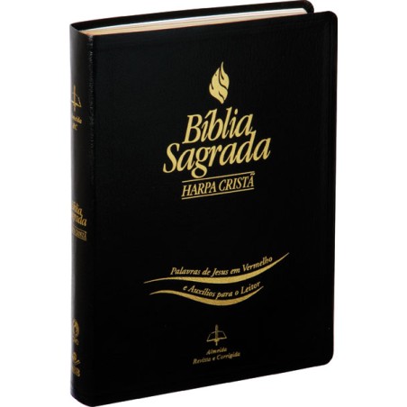 Bíblia Grande C/ Harpa, Letra Gigante e Palavras de Jesus a Vermelho 