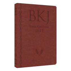 Bíblia King James 1611 - ampliada - letra gigante - capa ultra-fina - luxo castanho