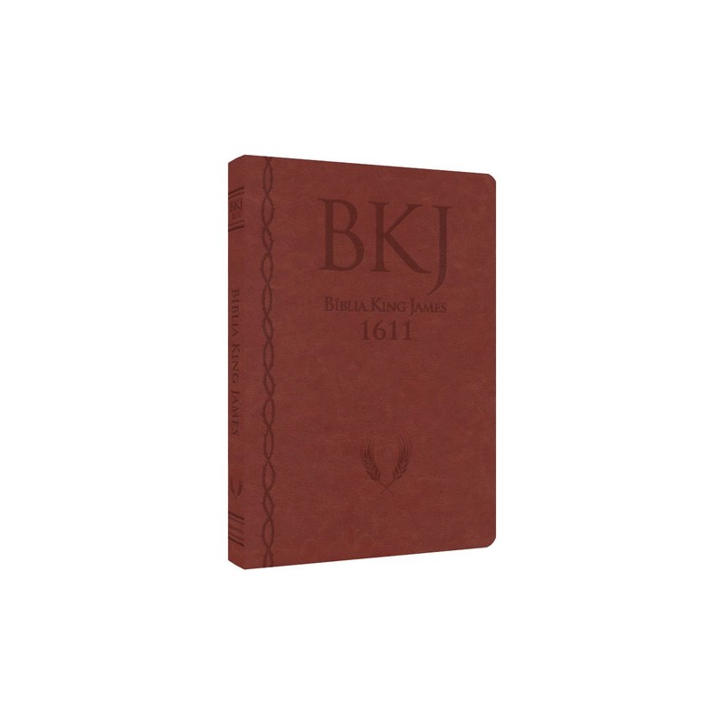 Bíblia King James 1611 - ampliada - letra gigante - capa ultra-fina - luxo castanho