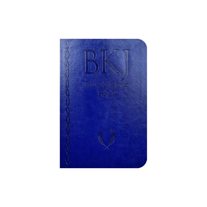 Bíblia King James 1611 - ampliada - letra gigante - capa ultra-fina - luxo azul