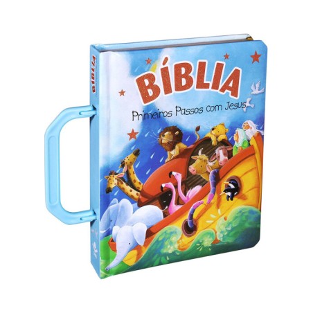 Biblia Primeiros Passos com Jesus - Alça Azul