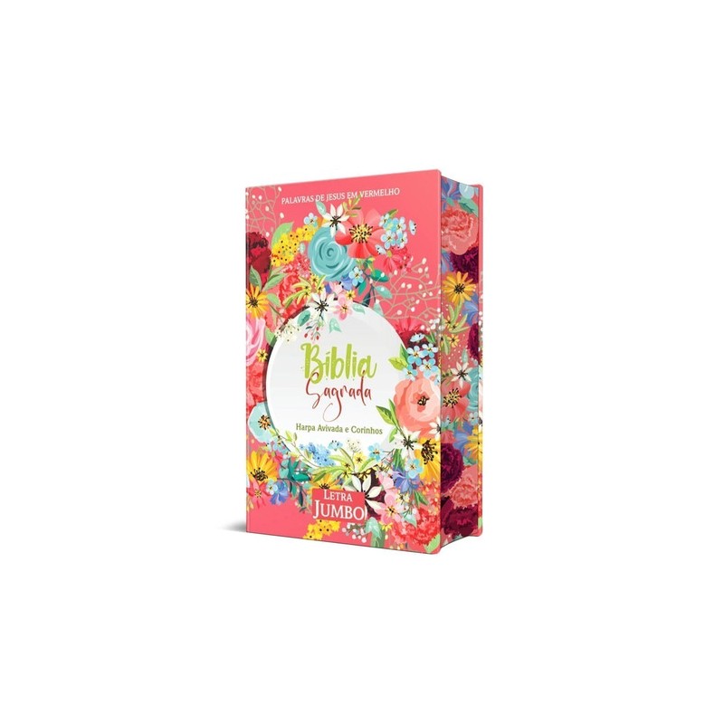 Bíblia RC Letra Jumbo - Harpa Avivada E Corinhos - Capa Dura Jardim Primavera